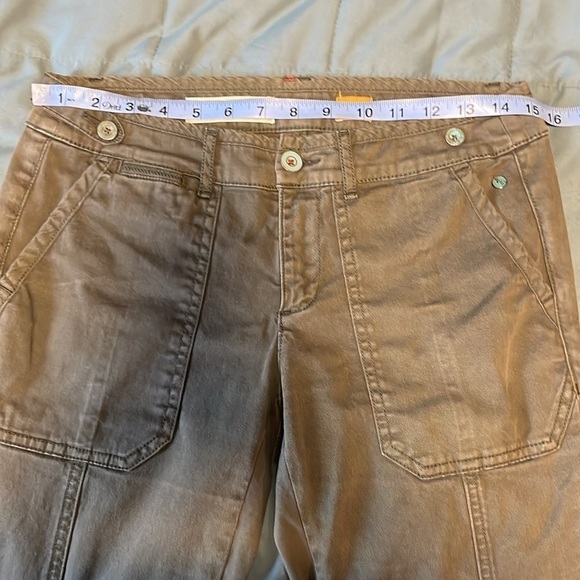 Pilcro and the Letterpress Hyphen Pants 27 Olive Green Skinny Utility Casual - Picture 13 of 16